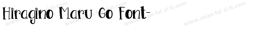 Hiragino Maru Go Font字体转换